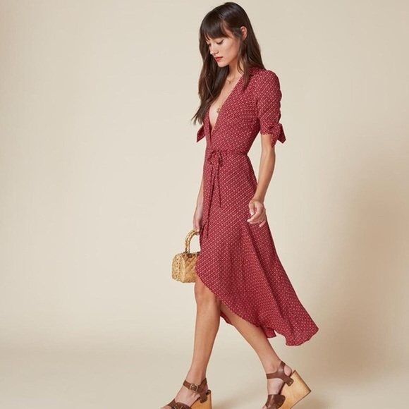 Reformation Royce Wrap Dress - Picture 3 of 10